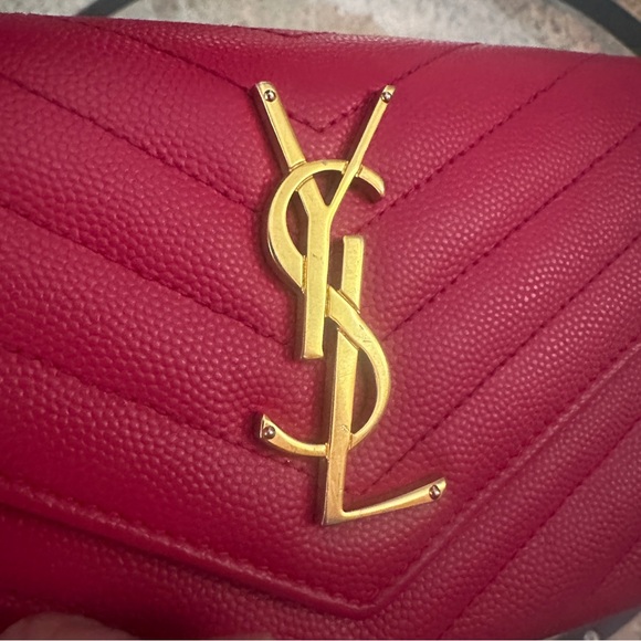 YVES ST LAURENT CHEVRON LONG WALLET - Picture 12 of 14